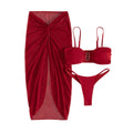 Costume da bagno diviso da donna in tre pezzi a rete - Ame Morena