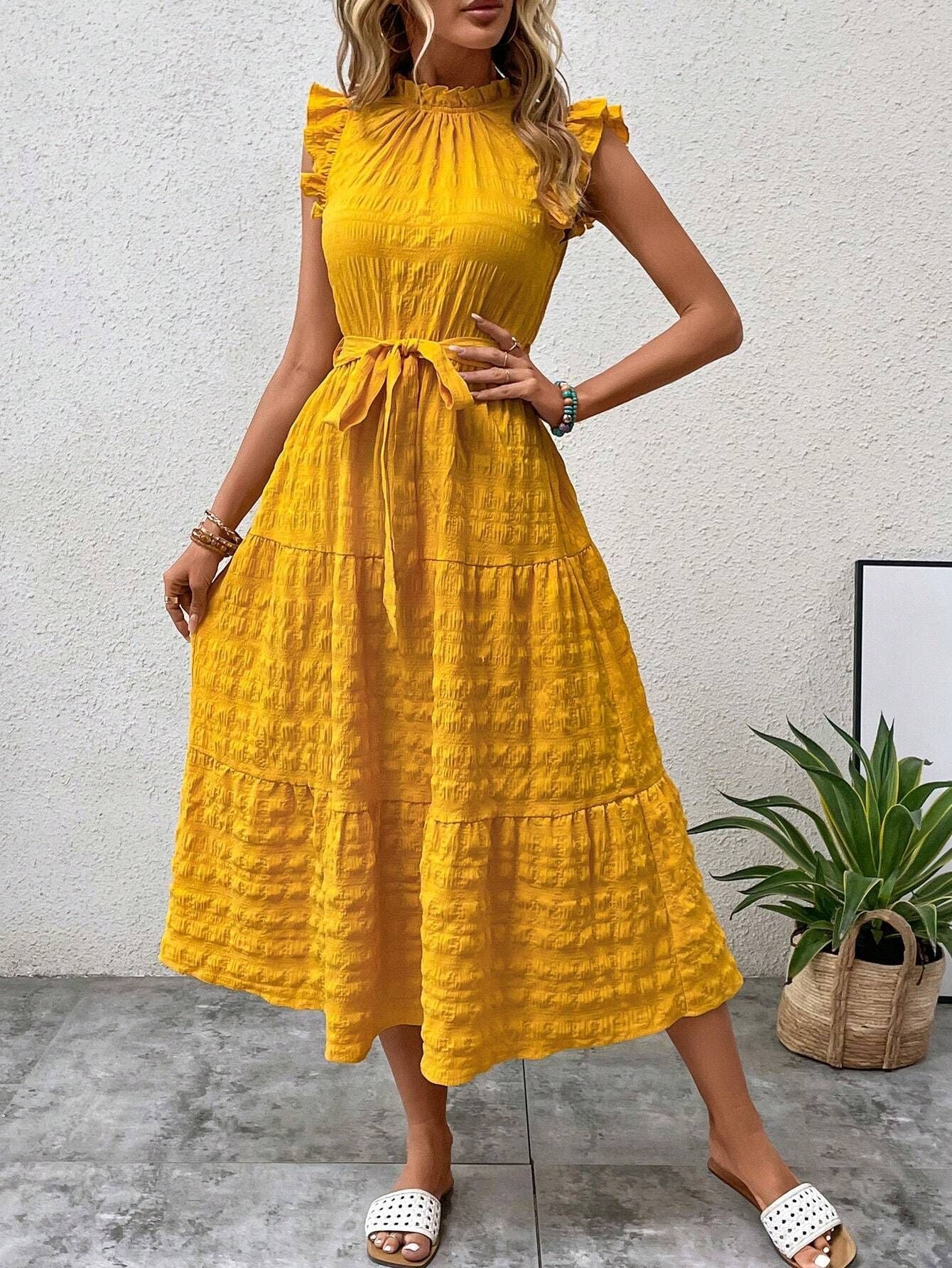 Summer lace-up dress