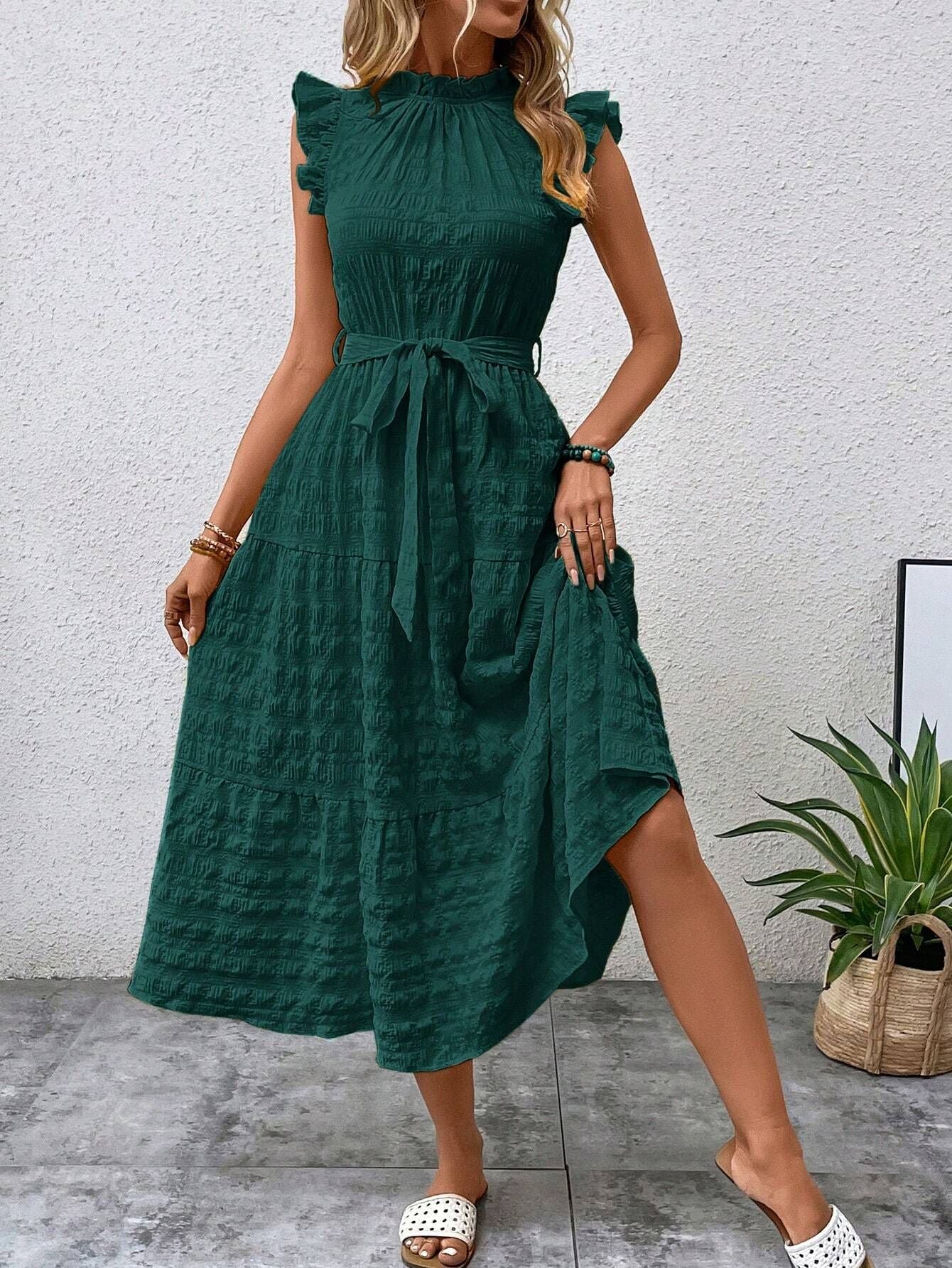 Summer lace-up dress