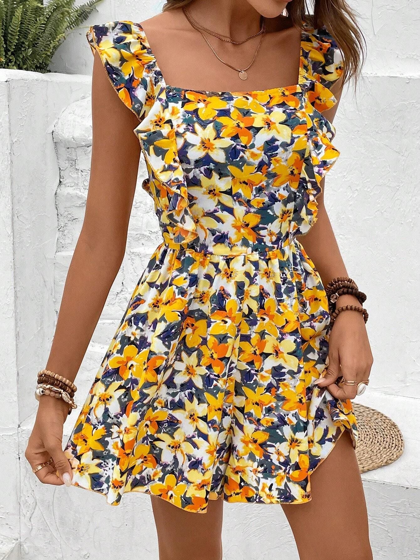 Summer dress with flowers