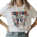 T-shirt con lettere, girocollo allentato - Ame Morena