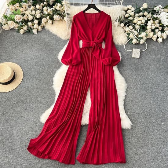 Women's jumpsuit with puffed sleeves