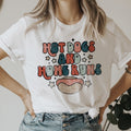 T-shirt con lettere, girocollo allentato - Ame Morena