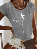 T-shirt da donna a maniche corte Bamboo Dragonfly stampa 3D - Ame Morena