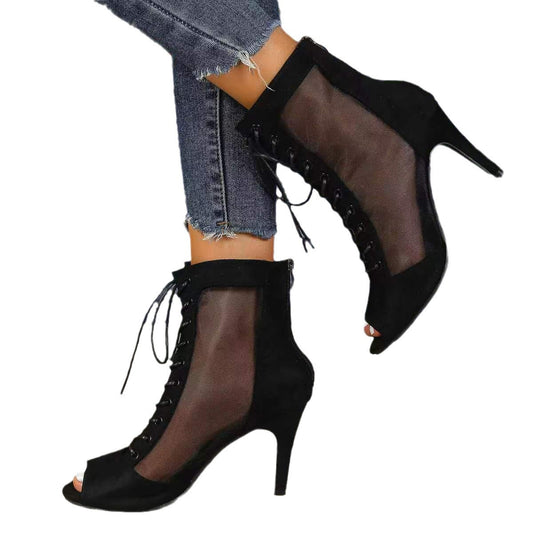 High sandals with stiletto heel