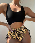 Costume intero da bagno con stampa leopardata da donna - Ame Morena