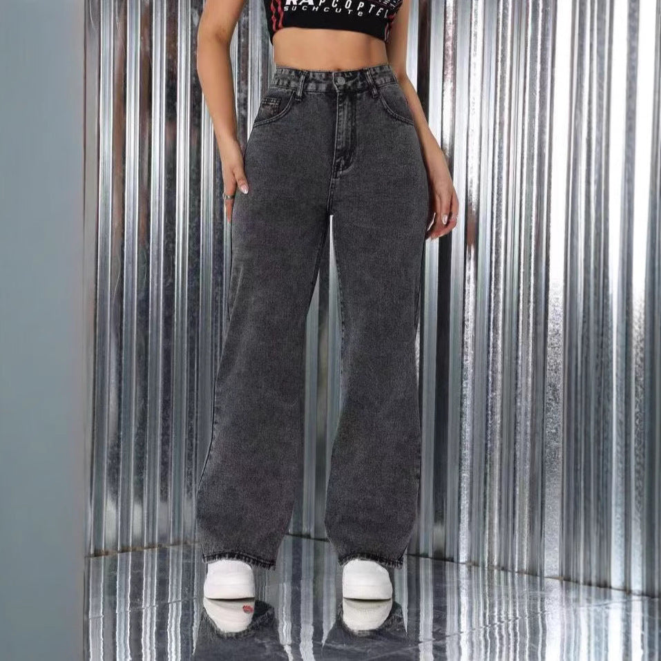 Pantaloni Larghi a Vita Alta Donna