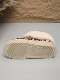 Pantofole leopardate invernali donna
