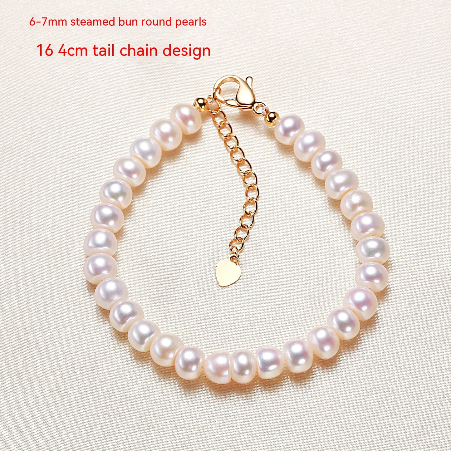 Bracciale bianco semplice con perle d'acqua dolce - Ame Morena