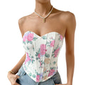 Top con fiori senza schienale scollato sexy - Ame Morena