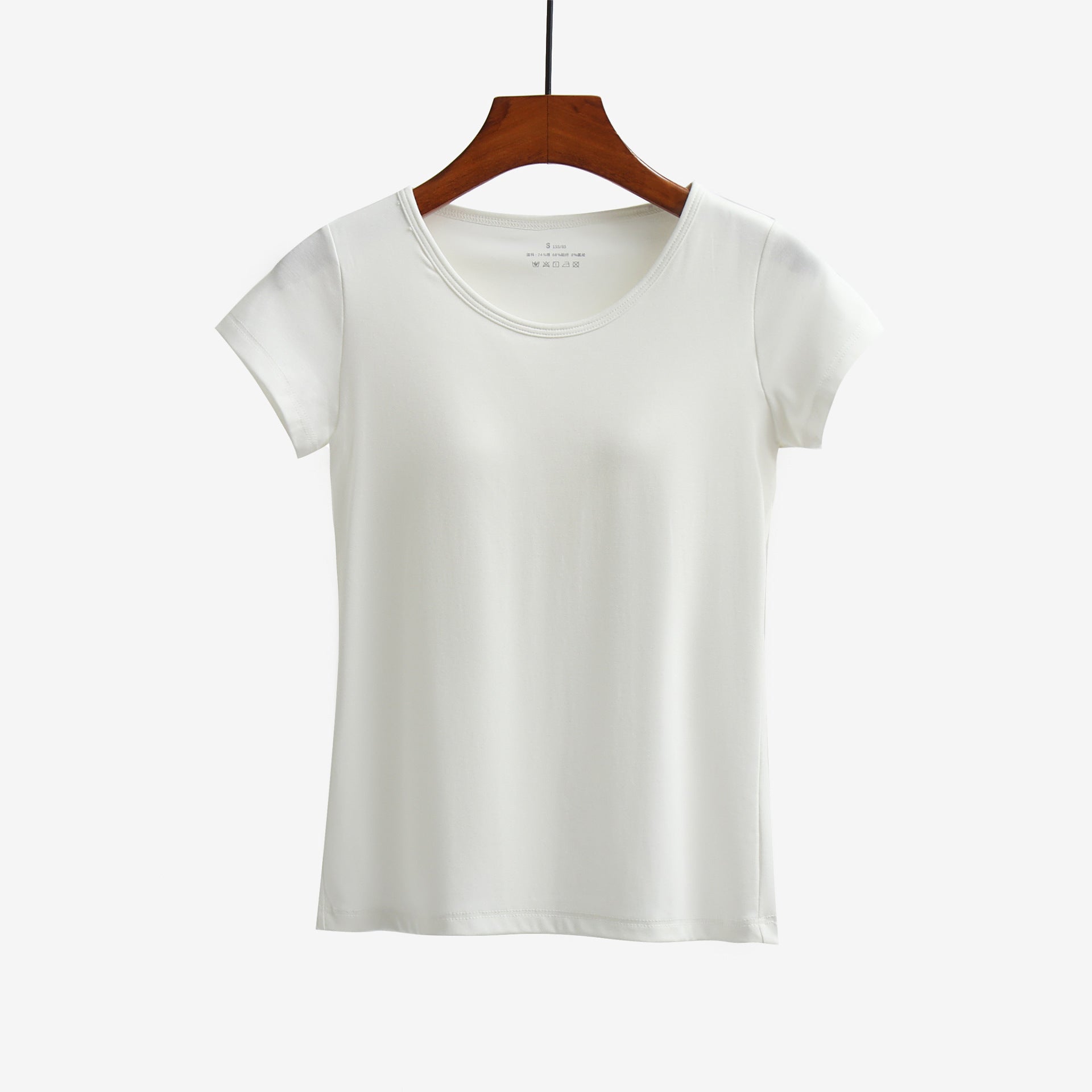 T-shirt a maniche corte con reggiseno imbottito sul petto - Ame Morena