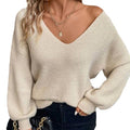 Maglione con scollo a V pullover lavorato a maglia - Ame Morena