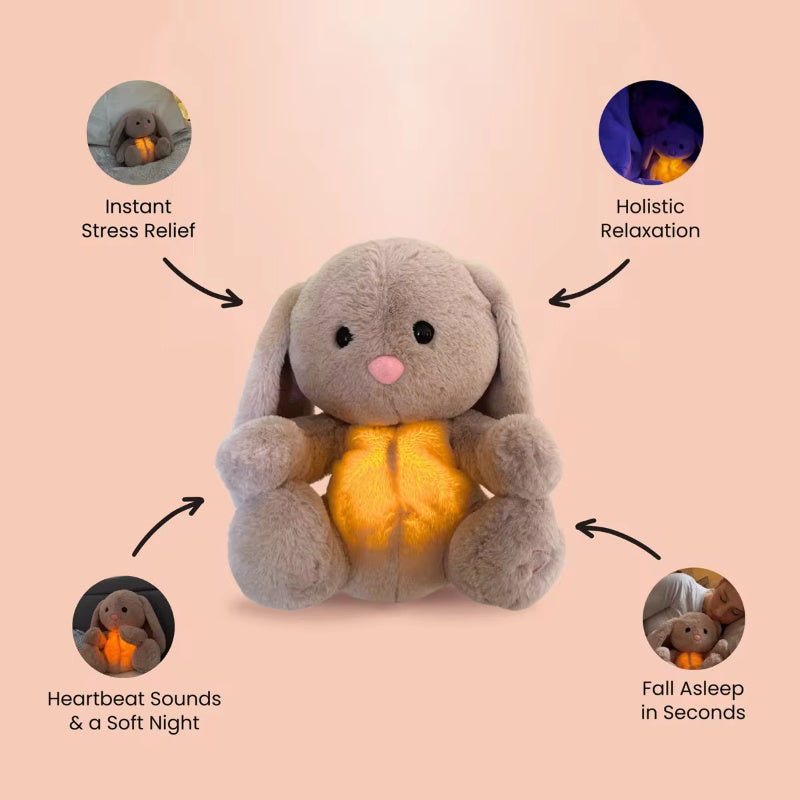 Giocattolo di peluche sensoriale lenitivo del coniglio che respira