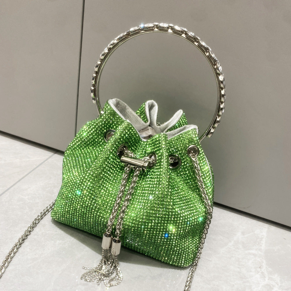 Borsa da donna con diamanti lucidi