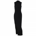 Abito midi con spacco slim fit girocollo da donna - Ame Morena