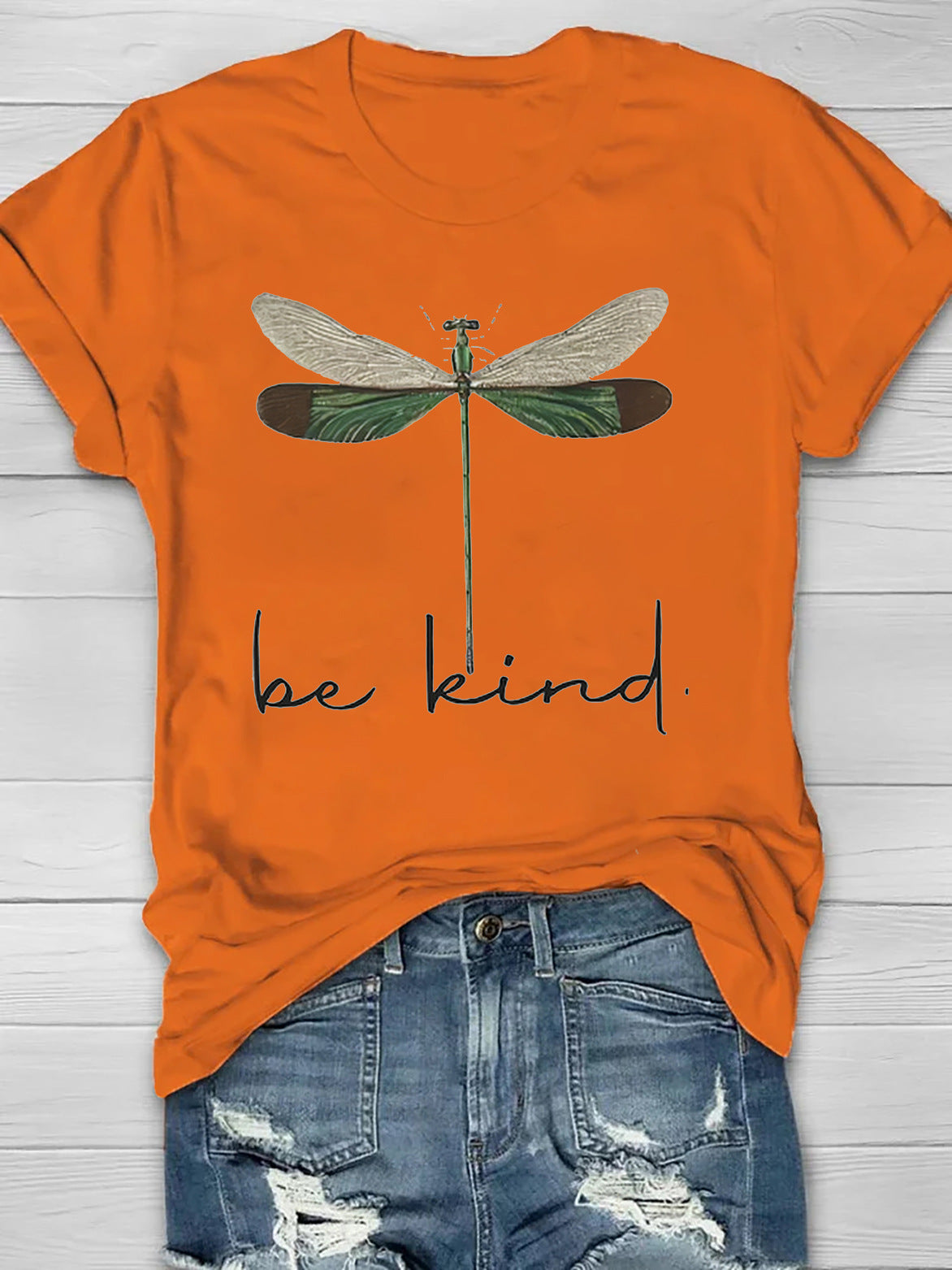T-shirt chic libellula manica corta - Ame Morena