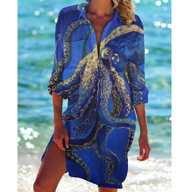 Printed beach shirt