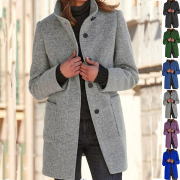 Cappotto casual con colletto e tasche