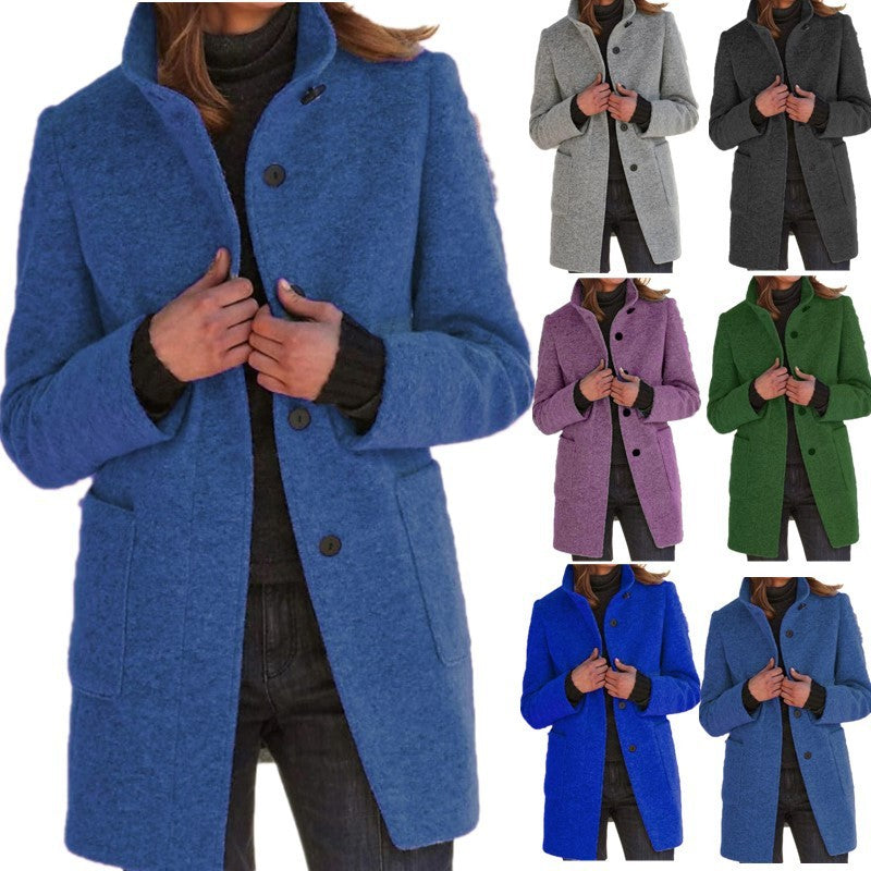 Cappotto casual con colletto e tasche